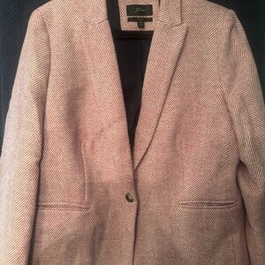 J. Crew Parke Herringbone Blazer - Pink/purple